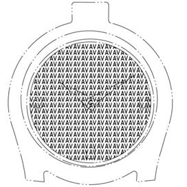 Mark drawing depicting a watch face featuring a repeating pattern of the letters A and V. Mark drawing depicting a watch face featuring a repeating pattern of the letters A and V.