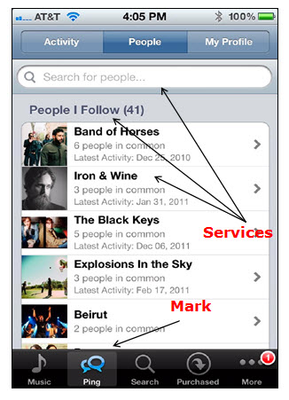 Screenshot of an Apple electronic device displaying specific social networking activity with people and on topics the user follows. Screenshot of an Apple electronic device displaying specific social networking activity with people and on topics the user follows.