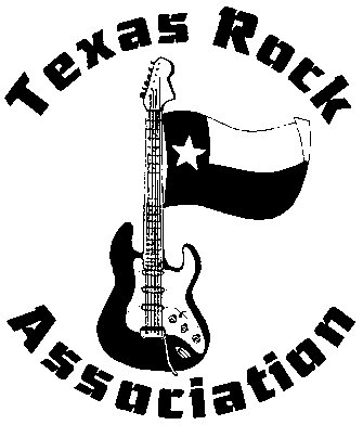 Texas flag and guitar with words "Texas Rock Association" Texas flag and guitar with words "Texas Rock Association"