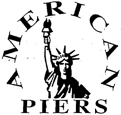 Upper portion of the Statue of Liberty with the wording "American Piers" Upper portion of the Statue of Liberty with the wording "American Piers"