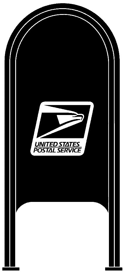 A mailbox with the US Postal Service logo on the side A mailbox with the US Postal Service logo on the side