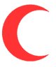 Design of a Red Crescent, composed of a red crescent on a white background Design of a Red Crescent, composed of a red crescent on a white background