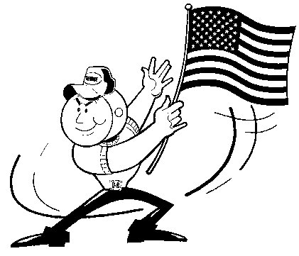 Man waving American flag Man waving American flag