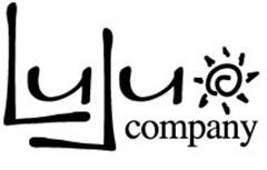 Design comprising the word ‘LuLu’ in stylized font having a backwards second ‘L’ adjacent to an abstract symbol of a sun and the word ‘Company’ in stylized font positioned underneath the second ‘U’ and the sun. Design comprising the word ‘LuLu’ in stylized font having a backwards second ‘L’ adjacent to an abstract symbol of a sun and the word ‘Company’ in stylized font positioned underneath the second ‘U’ and the sun.