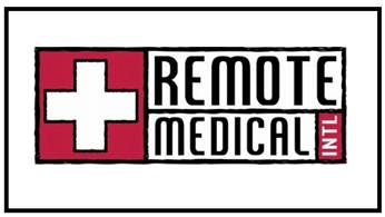 Description: A mark consisting of a rectangle containing a white cross within a red square, as well as the wording REMOTE MEDICAL INTL. Description: A mark consisting of a rectangle containing a white cross within a red square, as well as the wording REMOTE MEDICAL INTL.