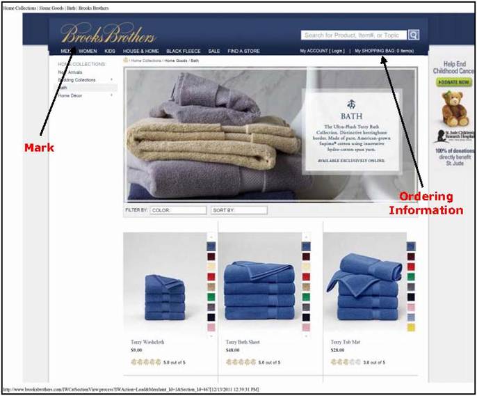 Description: Screenshot of webpage displaying bath towels. Description: Screenshot of webpage displaying bath towels.